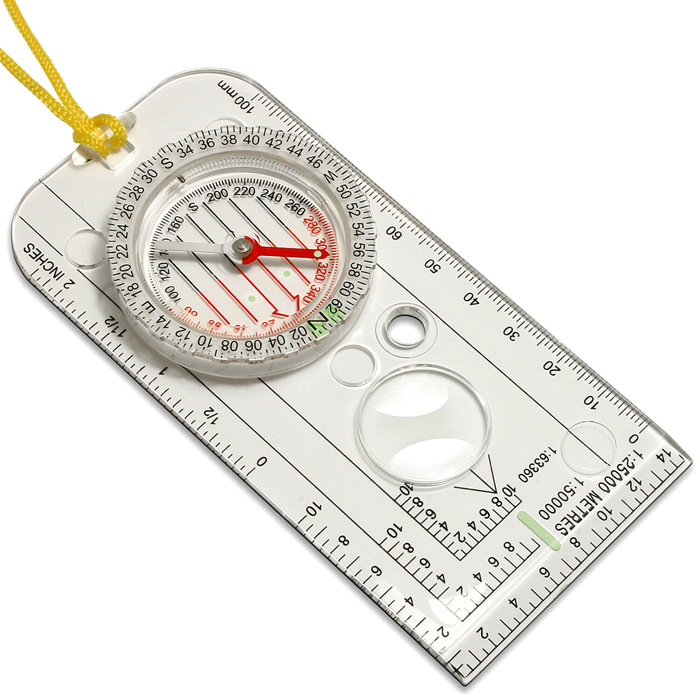 Map Compass Orienteering - Pusula Navigasyon Harita Cetvel Okuma İzcilik